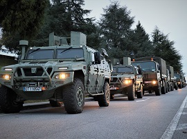 Convoy saliendo de Pontevedra