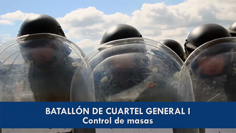 Policía militar control de masas - Batallón de Cuartel General de la Brigada 
