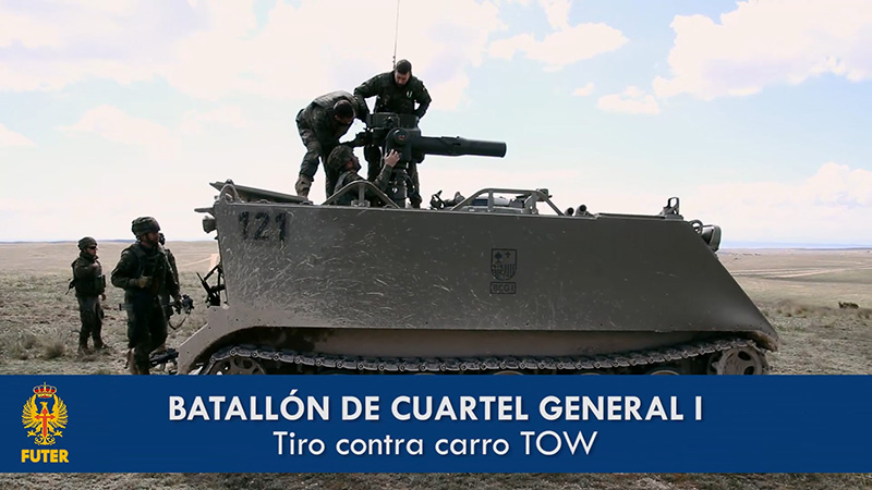 Tiro contracarro TOW en TOA - Batallón de Cuartel General de la Brigada 