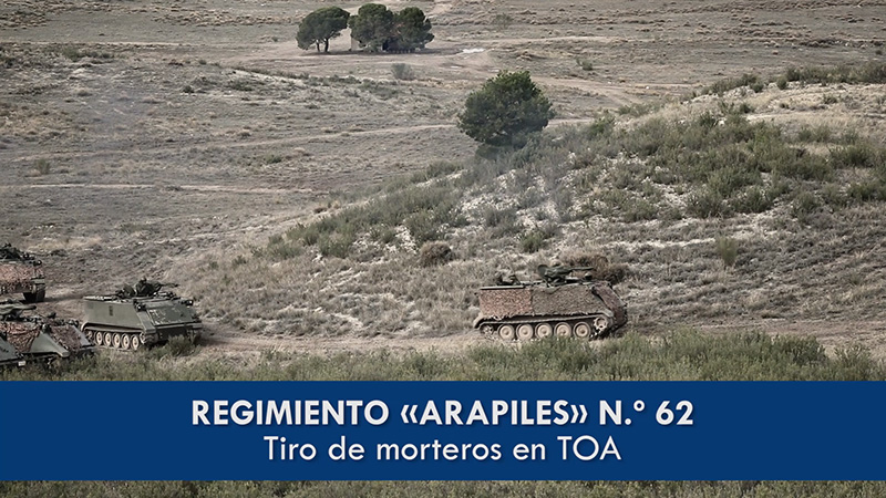Tiro de morteros en TOA - Regimiento de infantería 