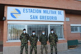 Militares portugueses en la Estación Militar de San Gregorio