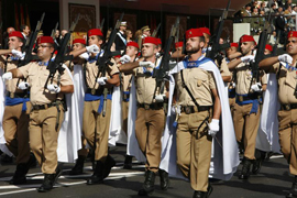 Regulares de Ceuta desfilan el Día de la Fiesta Nacional 