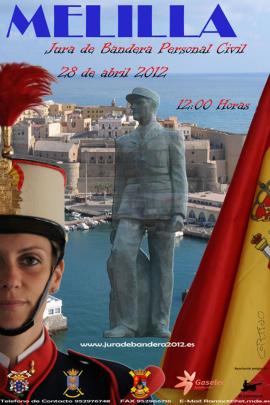 Cartel promocional de la jura de Bandera en Melilla