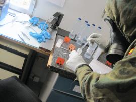 Análisis de muestras durante el ejercicio