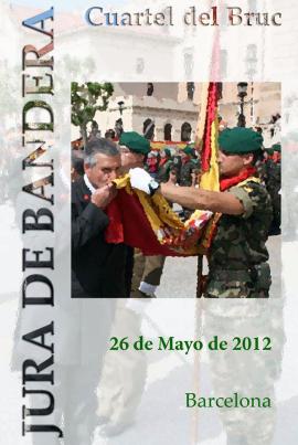 Cartel promocional de la jura de Bandera en Barcelona