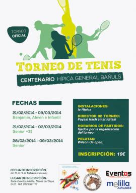 Cartel promocional del torneo de tenis
