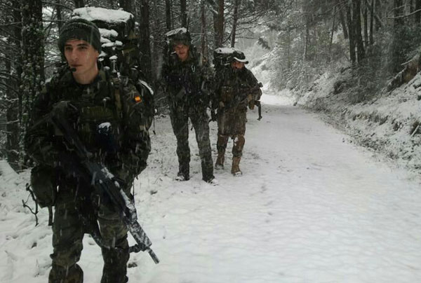 El ejercicio se desarrolló en el monte Grosín