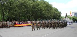Desfile de la formación en Pamplona