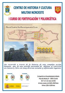 Cartel promocional del Curso de Fortificación