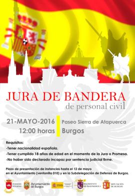 Cartel promocional de la jura de Bandera