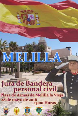 Cartel promocional de la jura de Bandera