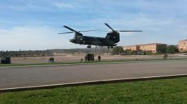 Un Chinook realizó el helitransporte