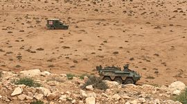 The exercise was developed in a desert area. The exercise was developed in a desert area.