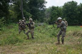 Spanish and American military search the area