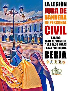 Cartel anunciador de la Jura de Bandera en Berja