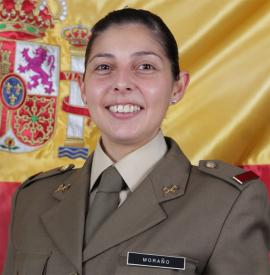 Fotografía oficial de la soldado Moraño