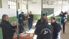 Alumnos del taller de la base "Conde de Gazola"