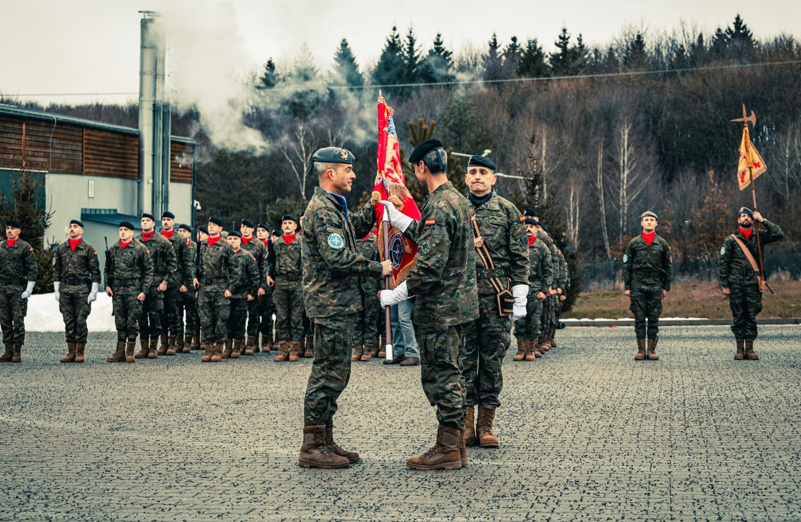 Relevo entre los dos coroneles, en Lešť