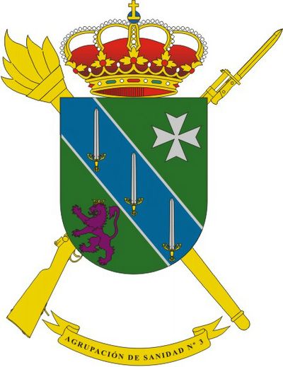 Escudo de la Agrupación de Sanidad nº 3 Escudo de la Agrupación de Sanidad nº 3