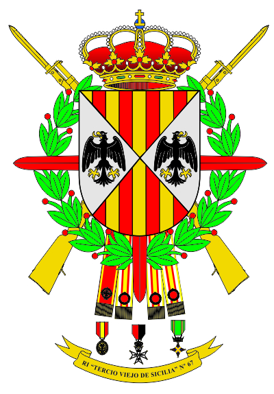 Escudo del Regimiento de Infantería 'Tercio Viejo de Sicilia' nº 67 Escudo del Regimiento de Infantería 'Tercio Viejo de Sicilia' nº 67