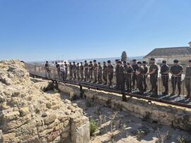 Vista de los sillares de castillo del Gran Capitán.
