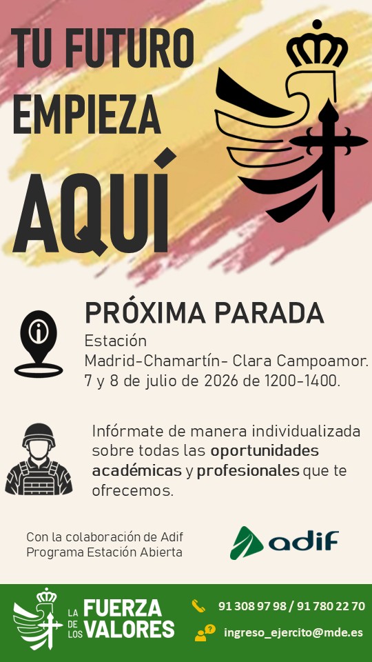 Cartel del punto de información en la estación de Chamartín