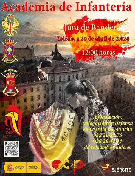 Cartel informativo de la Jura de Bandera (Foto:ACINF)