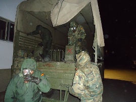 Ejercicio con traje NBQ