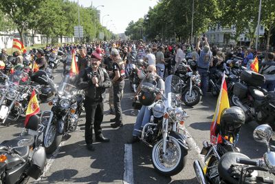 El JEME con los moteros de la IV Marcha Motera del Ejército