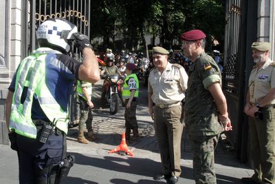 El JEME con los moteros de la IV Marcha Motera del Ejército