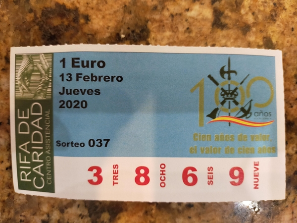 La Rifa de La Caridad  conmemora el  Centenario de la Legión Española