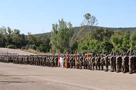 Formación batallón de alumnos.