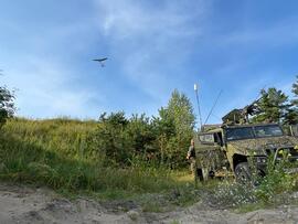 Puesto de control de operador UAV.