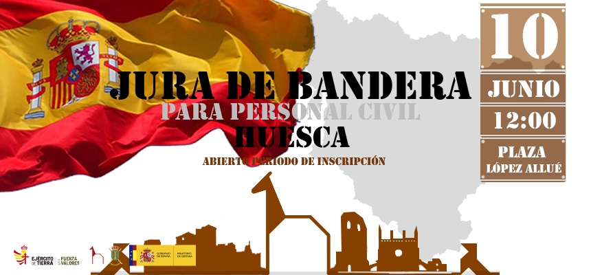 Jura de Bandera personal civil Huesca 10 de junio de 2023