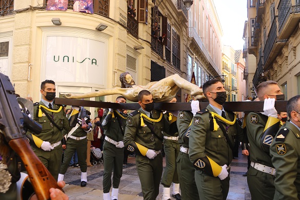 Traslado del Cristo de Ánimas de Ciegos en Málaga