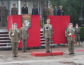 Momento del Acto de relevo de Mando.