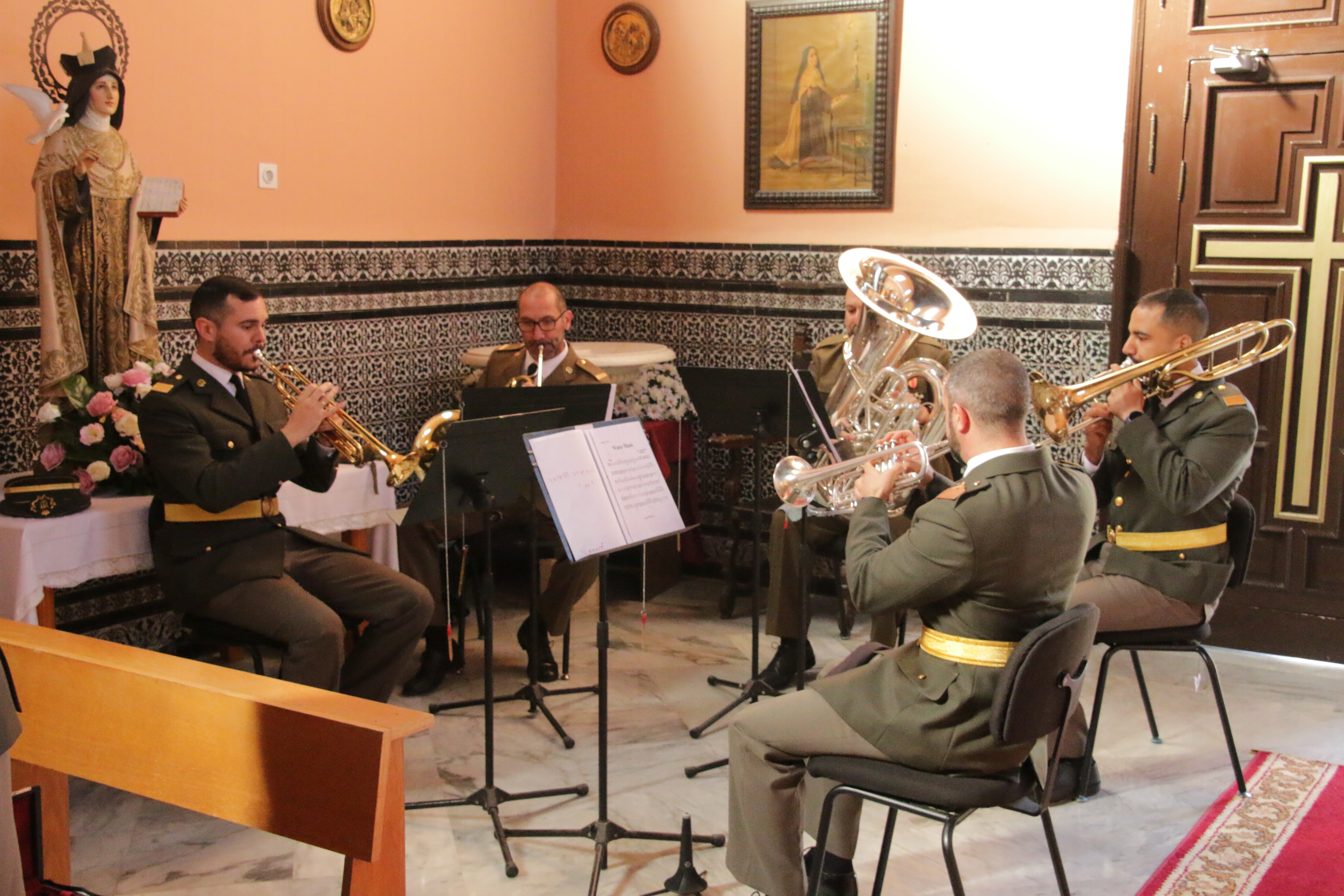 Interpretación en la misa en honor a la Patrona de los músicos.