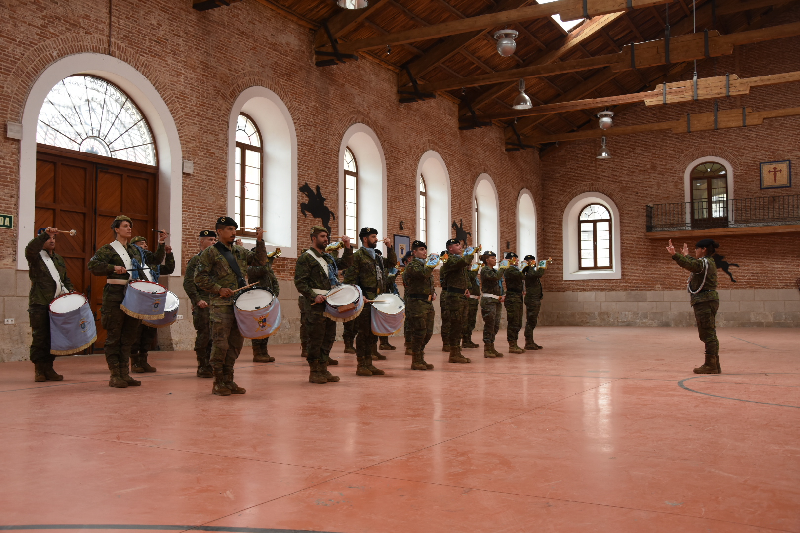 Demostración durante el acto de clausura