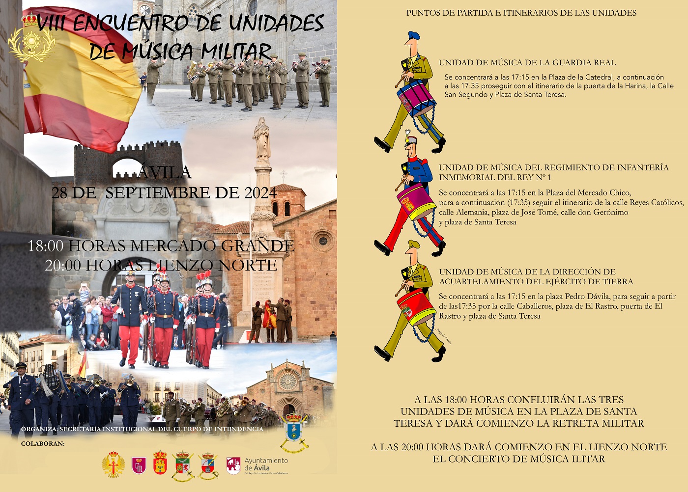 Programa encuentro de músicas militares Ávila 2024