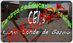 Anulada la convocatoria extraordinaria de plazas para el Centro de Educación Infantil "Conde de Gazola" curso 2023/2024
