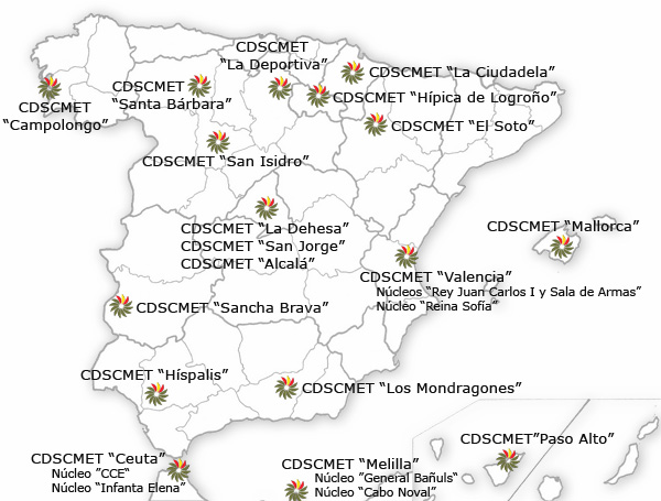 Distribución geográfica de los Centros deportivos socio culturales