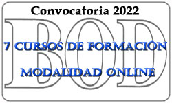 Convocatoria 2022 de cursos de formación modalidad Online