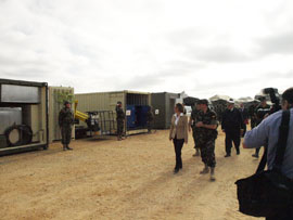 The Engineer Command receives the ministress of Defence