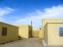 Buildings on the urban combat range 