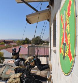 An operations team in one of the exercises 