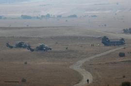 Repostaje en caliente de dos helicópteros Tigre 