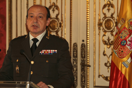 General Vázquez during his address 