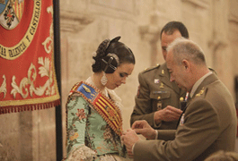 The Valencia "Fallas" festival queen on the day before the "cremà" 