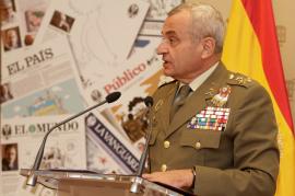 El general de ejército durante su alocución 