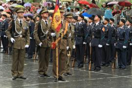 Cavalry Academy colour during the oath of allegiance 